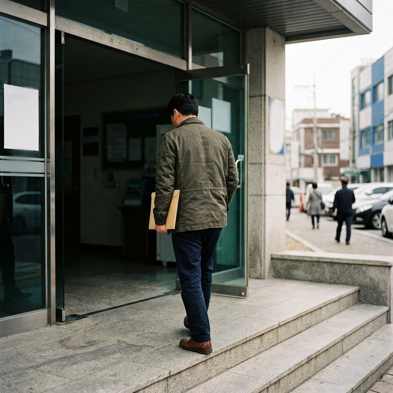 절차를 마치고 나서는 모습