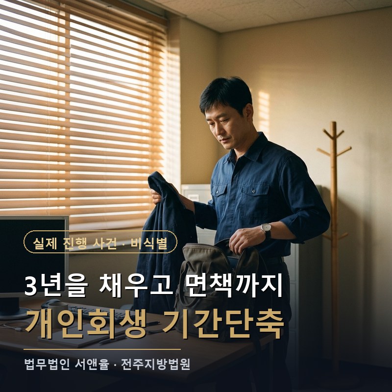 개인회생 면책, 인가 후 3년을 어떻게 버텼나｜전주 40대 직장인 실제 사례 — 이해를 돕기 위한 연출 이미지