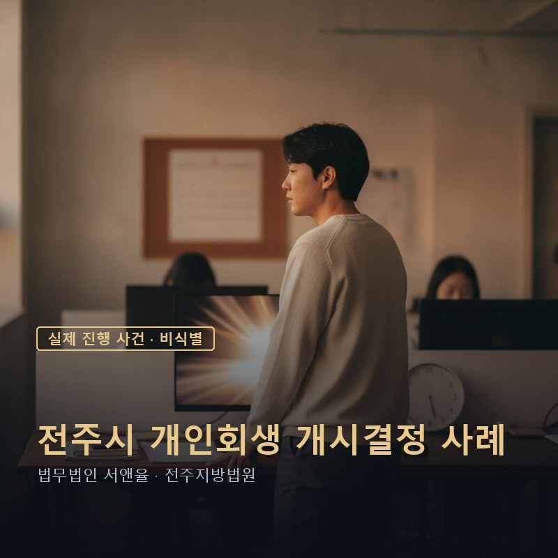 사기로 생긴 빚도 개인회생 가능할까?|전주 30대 직장인 개시 사례 — 이해를 돕기 위한 연출 이미지