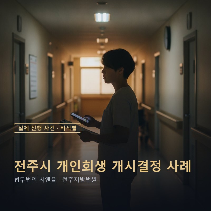 개인회생 신청방법, 가족 위해 받은 대출도 가능할까｜전주 20대 개시결정 사례 — 이해를 돕기 위한 연출 이미지