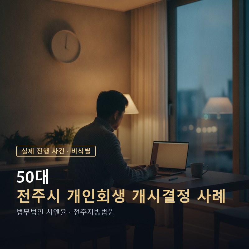 개인회생 보정권고, 문서가 어렵게 읽힐 때 보는 법｜전주 50대 개시결정 사례 — 이해를 돕기 위한 연출 이미지